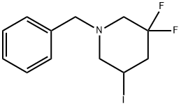 Piperidine, 3,3-difluoro-5-iodo-1-(phenylmethyl)- Struktur