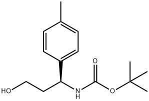 Carbamic acid, N-[(1S)-3-hydroxy-1-(4-methylphenyl)propyl]-, 1,1-dimethylethyl ester Struktur