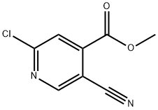 4-Pyridinecarboxylic acid, 2-chloro-5-cyano-, methyl ester Struktur