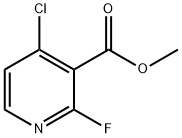 3-Pyridinecarboxylic acid, 4-chloro-2-fluoro-, methyl ester Struktur