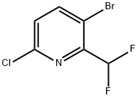 Pyridine, 3-bromo-6-chloro-2-(difluoromethyl)- Struktur