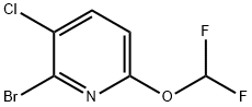 Pyridine, 2-bromo-3-chloro-6-(difluoromethoxy)- Struktur