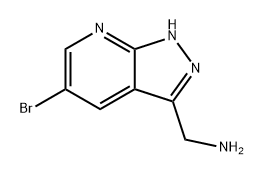 1H-Pyrazolo[3,4-b]pyridine-3-methanamine, 5-bromo- Struktur