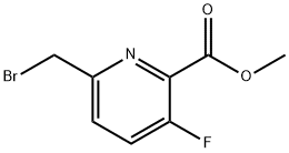 2-Pyridinecarboxylic acid, 6-(bromomethyl)-3-fluoro-, methyl ester Struktur