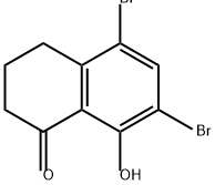 1(2H)-Naphthalenone, 5,7-dibromo-3,4-dihydro-8-hydroxy- Struktur