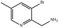 2-Pyridinemethanamine, 3-bromo-5-methyl- Struktur