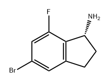 1H-Inden-1-amine, 5-bromo-7-fluoro-2,3-dihydro-, (1R)- Struktur