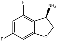 3-Benzofuranamine, 4,6-difluoro-2,3-dihydro-, (3R)- Struktur