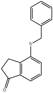 1H-Inden-1-one, 2,3-dihydro-4-[(phenylmethyl)thio]- Struktur