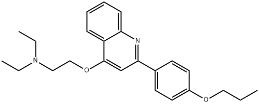 Ethanamine, N,N-diethyl-2-[[2-(4-propoxyphenyl)-4-quinolinyl]oxy]- Struktur