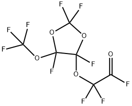 Acetyl fluoride, 2,2-difluoro-2-[[2,2,4,5-tetrafluoro-5-(trifluoromethoxy)-1,3-dioxolan-4-yl]oxy]- Struktur