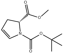 1H-Pyrrole-1,2-dicarboxylic acid, 2,3-dihydro-, 1-(1,1-dimethylethyl) 2-methyl ester, (2R)- Struktur