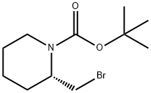 1-Piperidinecarboxylic acid, 2-(bromomethyl)-, 1,1-dimethylethyl ester, (2S)- Struktur