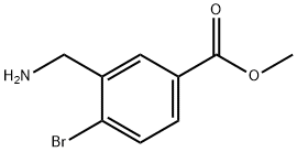 Benzoic acid, 3-(aminomethyl)-4-bromo-, methyl ester Struktur