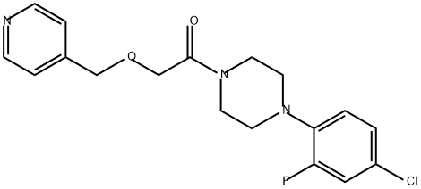 Ethanone, 1-[4-(4-chloro-2-fluorophenyl)-1-piperazinyl]-2-(4-pyridinylmethoxy)- Struktur