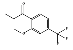 1-Propanone, 1-[2-methoxy-4-(trifluoromethyl)phenyl]- Struktur