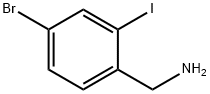 Benzenemethanamine, 4-bromo-2-iodo- Struktur