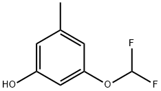 Phenol, 3-(difluoromethoxy)-5-methyl- Struktur