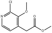 4-Pyridineacetic acid, 2-chloro-3-methoxy-, methyl ester Struktur