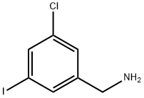 Benzenemethanamine, 3-chloro-5-iodo- Struktur