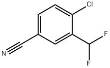 Benzonitrile, 4-chloro-3-(difluoromethyl)- Struktur