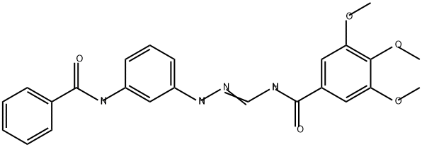 Benzamide, N-[[[3-(benzoylamino)phenyl]amino]iminomethyl]-3,4,5-trimethoxy- Struktur