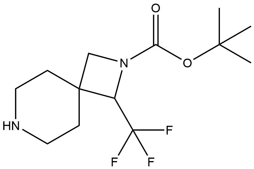 1,1-Dimethylethyl 1-(trifluoromethyl)-2,7-diazaspiro[3.5]nonane-2-carboxylate Struktur