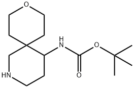 Carbamic acid, N-9-oxa-2-azaspiro[5.5]undec-5-yl-, 1,1-dimethylethyl ester Struktur