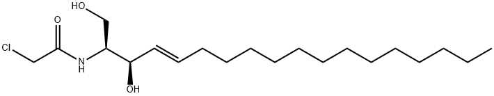 Acetamide, 2-chloro-N-[(1S,2R,3E)-2-hydroxy-1-(hydroxymethyl)-3-heptadecen-1-yl]- Struktur