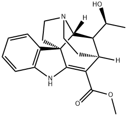 3,5-Ethano-3H-pyrrolo[2,3-d]carbazole-6-carboxylic acid, 1,2,3a,4,5,7-hexahydro-4-[(1S)-1-hydroxyethyl]-, methyl ester, (3aR,4S,5S,11bS)- Struktur