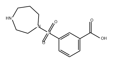 Benzoic acid, 3-[(hexahydro-1H-1,4-diazepin-1-yl)sulfonyl]- Struktur