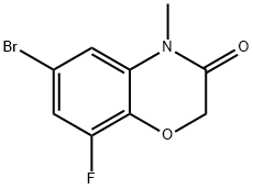 6-Bromo-8-fluoro-4-methyl-2H-benzo[b][1,4]oxazin-3(4H)-one Struktur