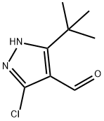 1H-Pyrazole-4-carboxaldehyde, 3-chloro-5-(1,1-dimethylethyl)- Struktur