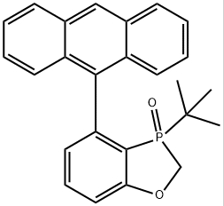 1,3-Benzoxaphosphole, 4-(9-anthracenyl)-3-(1,1-dimethylethyl)-2,3-dihydro-, 3-oxide Struktur