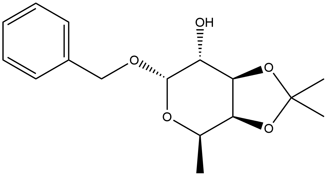 α-D-Galactopyranoside, phenylmethyl 6-deoxy-3,4-O-(1-methylethylidene)- Struktur