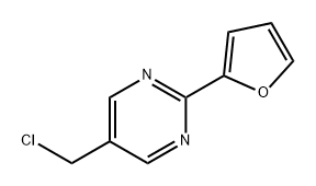 Pyrimidine, 5-(chloromethyl)-2-(2-furanyl)- Struktur