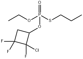 Phosphorothioic acid, O-(2-chloro-2,3,3-trifluorocyclobutyl) O-ethyl S-propyl ester Struktur