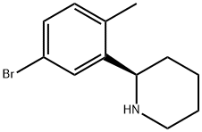 (2R)-2-(5-bromo-2-methylphenyl)piperidine Struktur