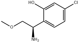 (R)-2-(1-amino-2-methoxyethyl)-5-chlorophenol Struktur