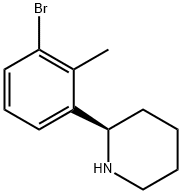 (2R)-2-(3-bromo-2-methylphenyl)piperidine Struktur