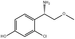 4-[(1S)-1-amino-2-methoxyethyl]-3-chlorophenol Struktur