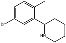 2-(5-bromo-2-methylphenyl)piperidine Struktur