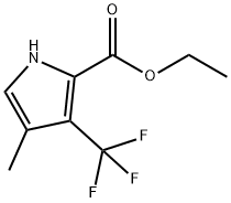 1H-Pyrrole-2-carboxylic acid, 4-methyl-3-(trifluoromethyl)-, ethyl ester Struktur