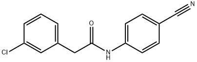 Benzeneacetamide, 3-chloro-N-(4-cyanophenyl)- Struktur