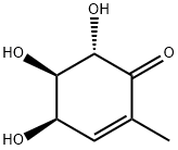 2-Cyclohexen-1-one, 4,5,6-trihydroxy-2-methyl-, (4R,5R,6S)- Struktur