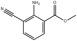 Benzoic acid, 2-amino-3-cyano-, methyl ester Struktur