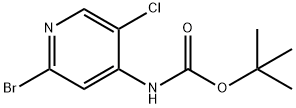 Carbamic acid, N-(2-bromo-5-chloro-4-pyridinyl)-, 1,1-dimethylethyl ester Struktur