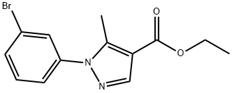 Ethyl 1-(3-bromophenyl)-5-methyl-1H-pyrazole-4-carboxylate Struktur