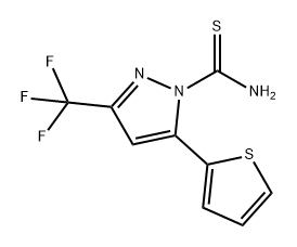 1H-Pyrazole-1-carbothioamide, 5-(2-thienyl)-3-(trifluoromethyl)- Struktur