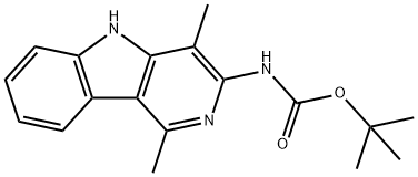 Carbamic acid, (1,4-dimethyl-5H-pyrido[4,3-b]indol-3-yl)-, 1,1-dimethylethyl ester (9CI)